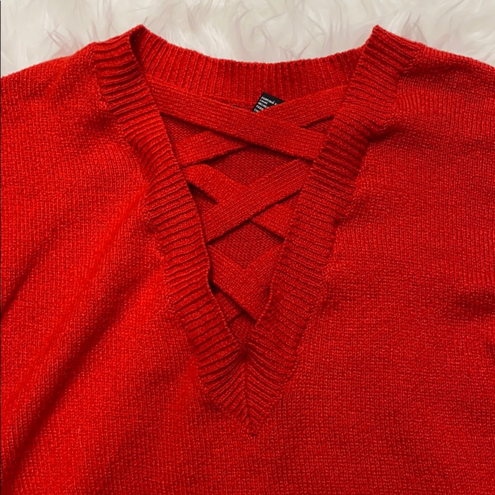Forever21 • Red Cropped Sweater